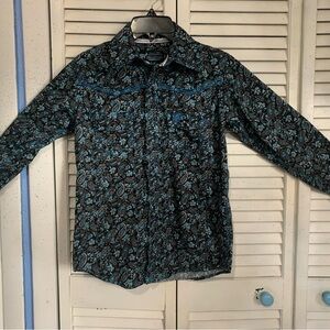 Cowboy Hardware Boys Paisley Print Pearl Snap Western Shirt